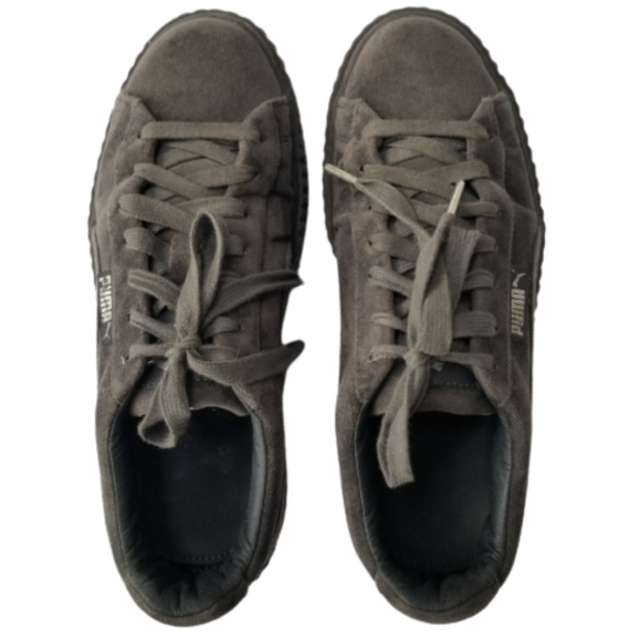 Savage X Fenty Velvet Gray Creepers Sneaker Shoe 8.5 Rihanna - Picture 2 of 11